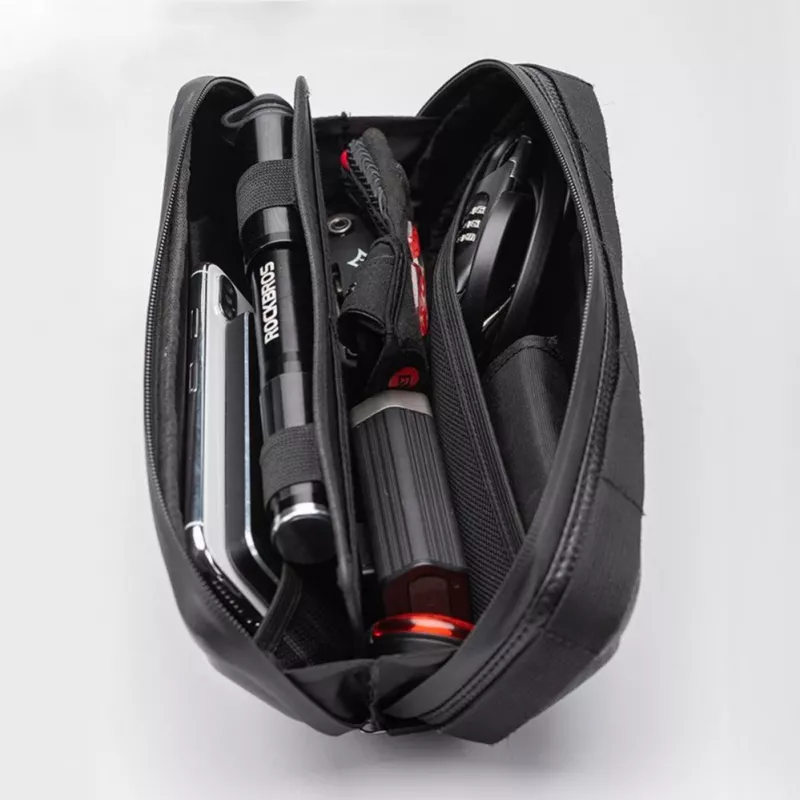 ROCKBROS bolsa de quadro para bicicleta de 1,5L para tubo superior, rígida e impermeável com logótipo refletor
