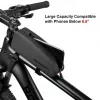 ROCKBROS 1.6L Bolsa de Quadro Superior para Bicicleta Impermeável Casco Rígido EVA Aspeto Fibra de Carbono Preto