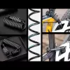 ROCKBROS T609 Cadeado de bicicleta com cabo de combinação de 1,5 m - Preto
