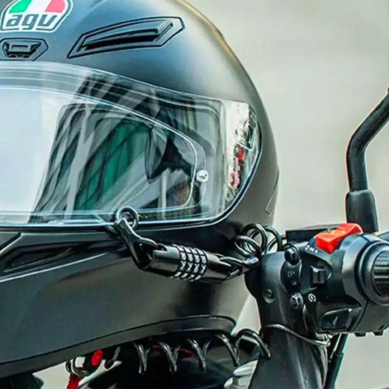 ROCKBROS T609 Cadeado de bicicleta com cabo de combinação de 1,5 m - Preto