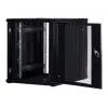 Armário rack de servidor Rockstable 18U 19 polegadas com porta frontal de malha - Autónomo - Capacidade de carga 800 kg - Fechadura com chave - Calhas de gestão de cabos - Pés ajustáveis (RS19-8018PP)