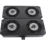 Rockstable Elemento de refrigeração 19 polegadas - Módulo de ventoinhas - Ventoinha de encaixe - Aço - Preto - 1 unid. - 2,92 kg (RS19-FT68)