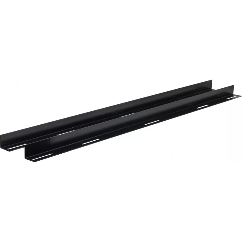 Rockstable 19 calhas de suporte L para 1200 mm de profundidade - conjunto de calhas para rack - preto - aço - 48,3 cm (19 polegadas) - 35 mm - 950 mm