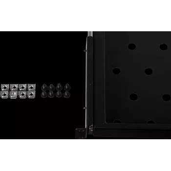 Prateleira de rack extensível Rockstable RS19-UH69 1U 19 polegadas, aço SPCC, preto