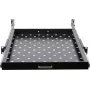 Rockstable RS19-UH69 Prateleira extensível para rack 1U de 19 polegadas, aço SPCC, preto