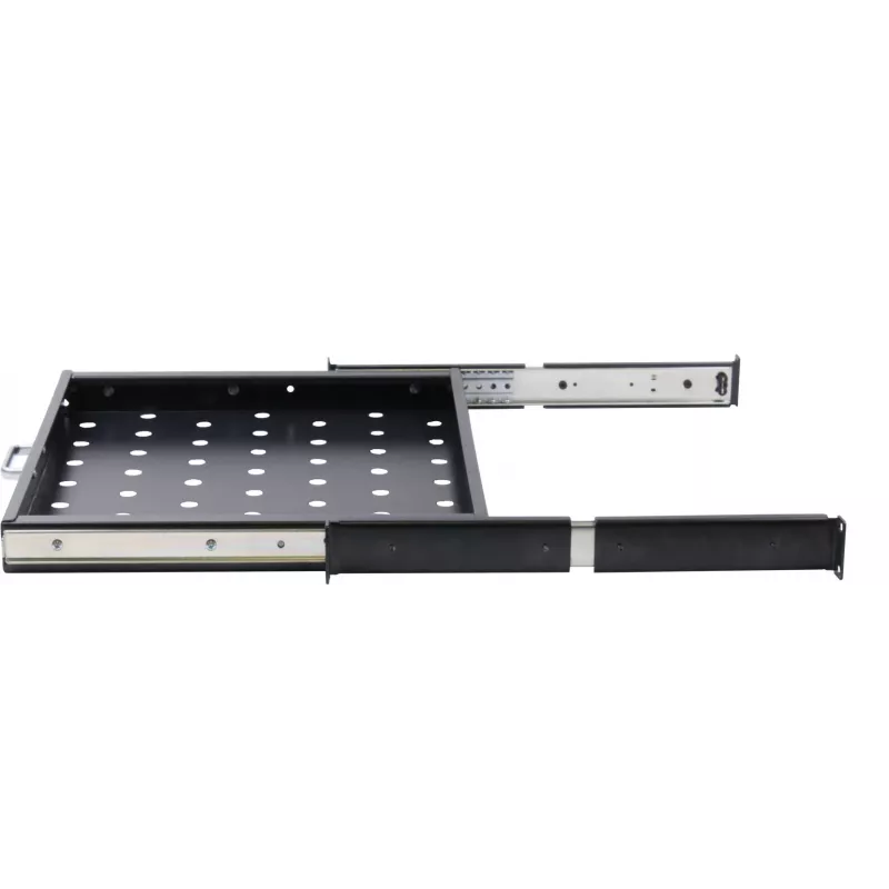 Rockstable Prateleira extensível 1U 19 polegadas - Prateleira - Aço SPCC - Preto - 1 unid. - 3,45 kg (RS19-UH66)