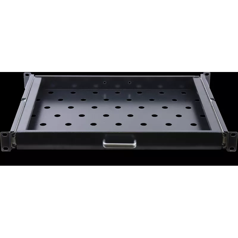 Rockstable Prateleira extensível 1U 19 polegadas - Prateleira - Aço SPCC - Preto - 1 unid. - 3,45 kg (RS19-UH66)