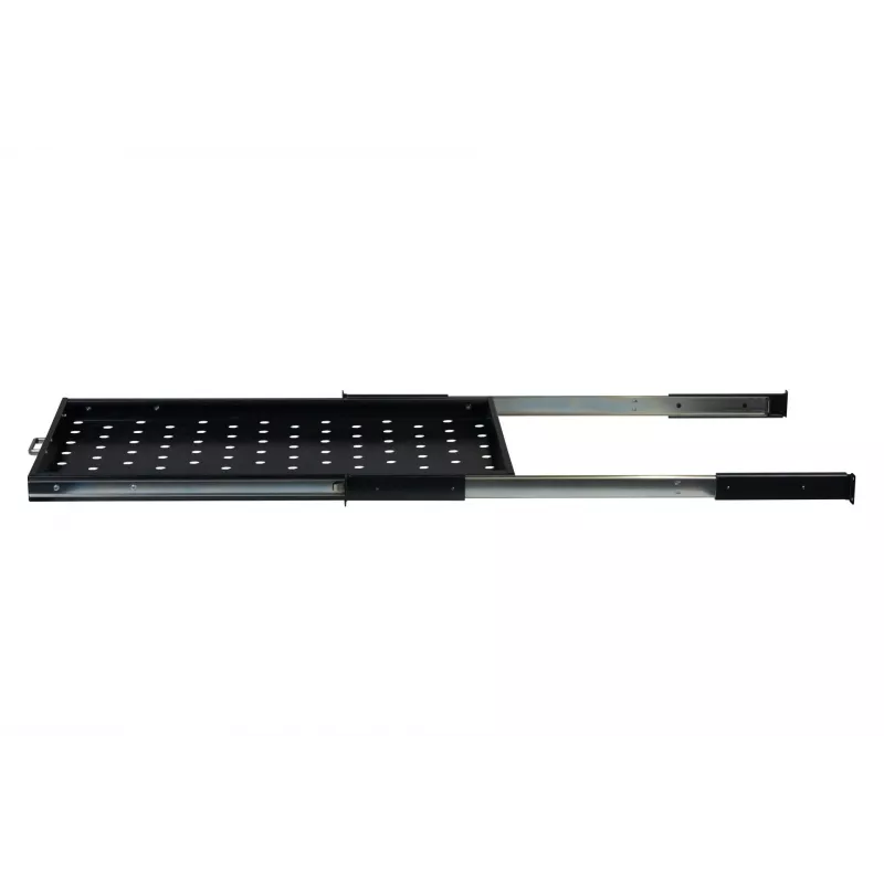 Rockstable 1U 19 polegadas Prateleira retrátil - Gaveta deslizante - Aço SPCC - Preto - 5,87 kg (RS19-UH612)