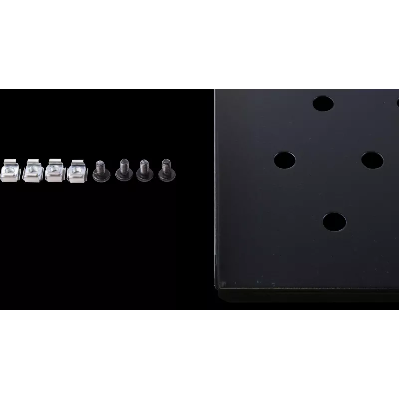 Rockstable RS19-FH69 1U Prateleira de 19 polegadas, aço, preto