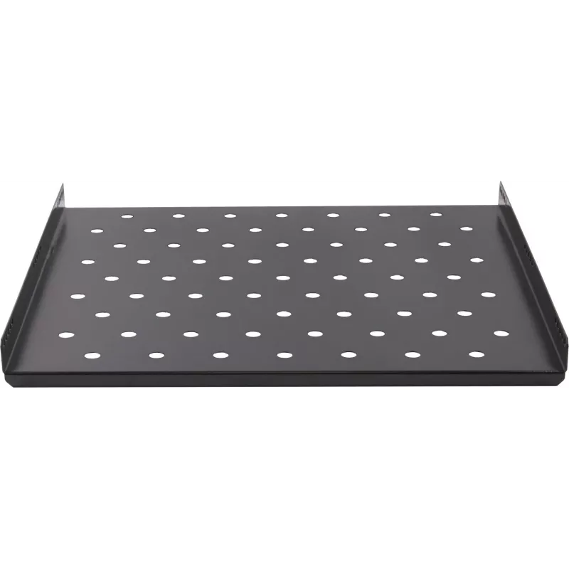 Prateleira fixa Rockstable 1U 19 polegadas heavy-duty para rack - aço SPCC - preto - 1 unidade - 3,2 kg (RS19-SFH68)