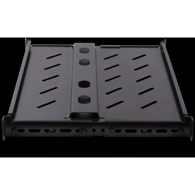 Rockstable 1U 19 polegadas Prateleira Heavy Duty - Prateleira de rack fixa - Aço laminado a frio SPCC - Preto - Capacidade de carga 50 kg - 760 mm de profundidade (RS19-SFH76)