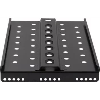 Rockstable Prateleira para rack 1U 19 polegadas Heavy Duty - prateleira fixa - aço SPCC - preto - capacidade de carga 50 kg - 482 x 660 x 44 mm (RS19-SFH66)