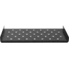 Rockstable Prateleira para rack 1U 19 polegadas Heavy Duty - prateleira fixa - aço SPCC - preto - capacidade de carga 50 kg - 482 x 660 x 44 mm (RS19-SFH66)