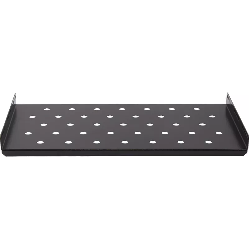 Rockstable Prateleira para rack 1U 19 polegadas Heavy Duty - prateleira fixa - aço SPCC - preto - capacidade de carga 50 kg - 482 x 660 x 44 mm (RS19-SFH66)