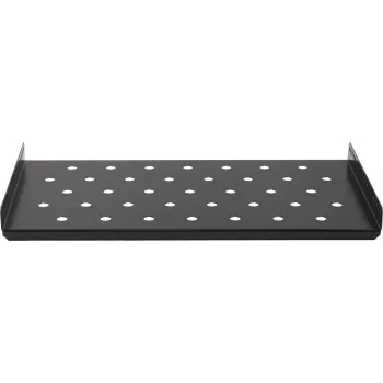 Rockstable Prateleira para rack 1U 19 polegadas Heavy Duty - prateleira fixa - aço SPCC - preto - capacidade de carga 50 kg - 482 x 660 x 44 mm (RS19-SFH66)