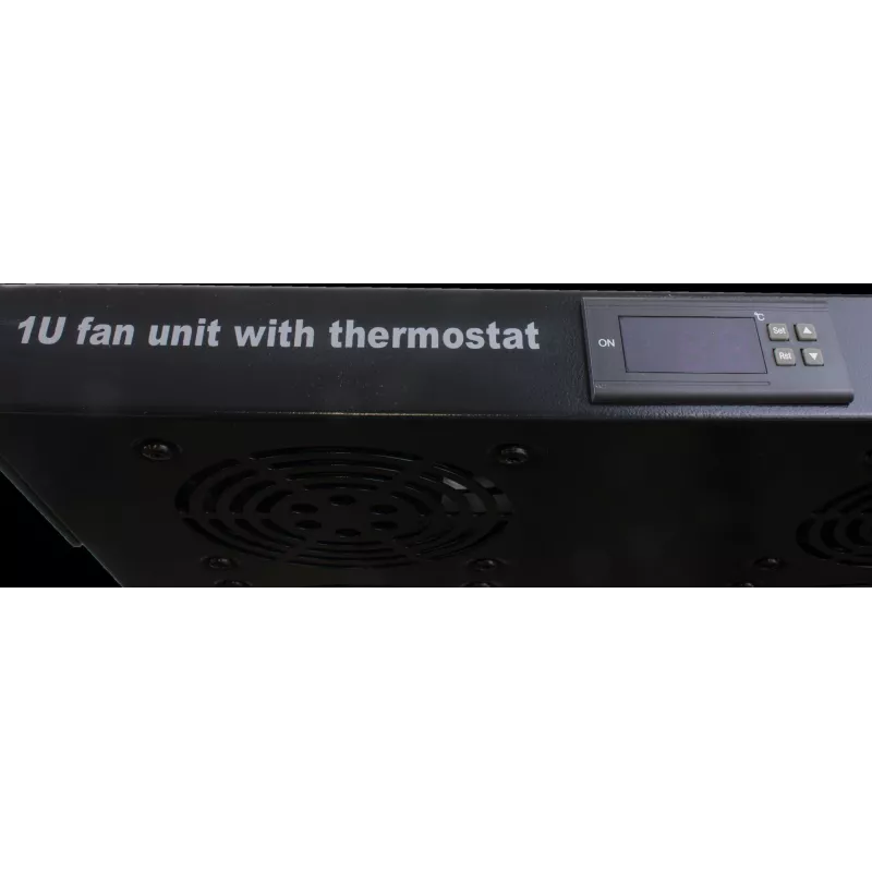 Rockstable Unidade de ventilação para rack 1U de 19 polegadas - Ventoinha de arrefecimento - Ventoinha axial integrada - 440 m³/h - Aço - Preto - 1 peça (RS19-FT1U4TM)