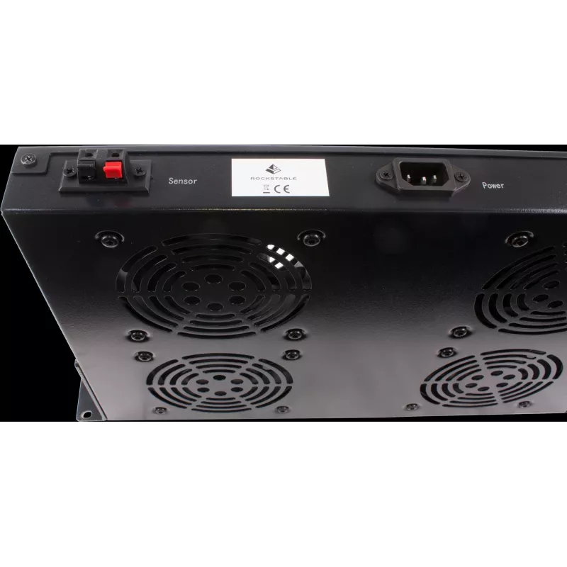 Rockstable Unidade de ventilação para rack 1U de 19 polegadas - Ventoinha de arrefecimento - Ventoinha axial integrada - 440 m³/h - Aço - Preto - 1 peça (RS19-FT1U4TM)
