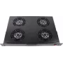 Rockstable Unidade de ventilação para rack 1U de 19 polegadas - Ventoinha de arrefecimento - Ventoinha axial integrada - 440 m³/h - Aço - Preto - 1 peça (RS19-FT1U4TM)