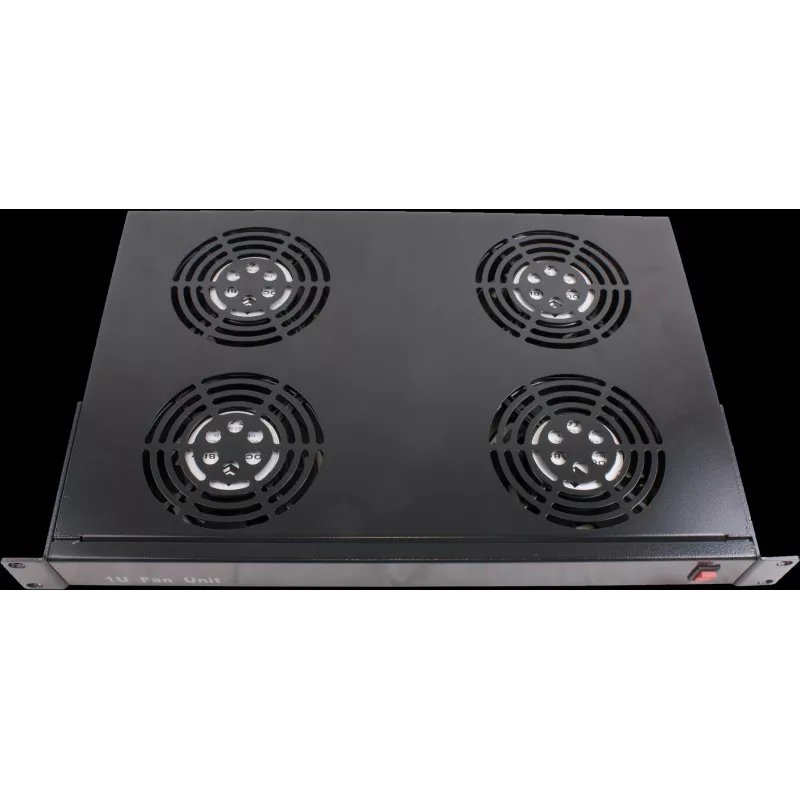 Rockstable Elemento de ventilação 1U de 19 polegadas - Ventoinha - Ventoinha integrada - 440 m³/h - Aço - Preto - 1 peça (RS19-FT1U4)