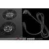 Rockstable Elemento de ventilação 1U de 19 polegadas - Ventoinha - Ventoinha integrada - 440 m³/h - Aço - Preto - 1 peça (RS19-FT1U4)