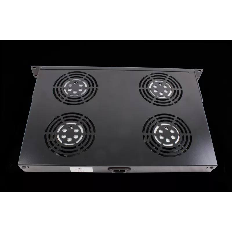 Rockstable Elemento de ventilação 1U de 19 polegadas - Ventoinha - Ventoinha integrada - 440 m³/h - Aço - Preto - 1 peça (RS19-FT1U4)