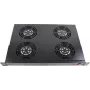 Rockstable Elemento de ventilação 1U de 19 polegadas - Ventoinha - Ventoinha integrada - 440 m³/h - Aço - Preto - 1 peça (RS19-FT1U4)