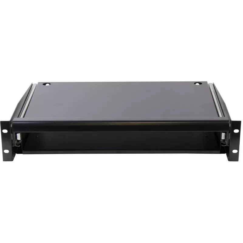 Rockstable Unidade de gaveta para rack 2U 19 polegadas - aço de alta resistência - preto - aço laminado a frio SPCC - gaveta deslizante - 6,92 kg (RS19-TH02)