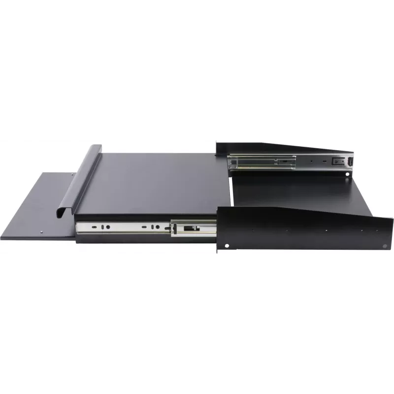 Rockstable Unidade de gaveta para rack 2U 19 polegadas - aço de alta resistência - preto - aço laminado a frio SPCC - gaveta deslizante - 6,92 kg (RS19-TH02)