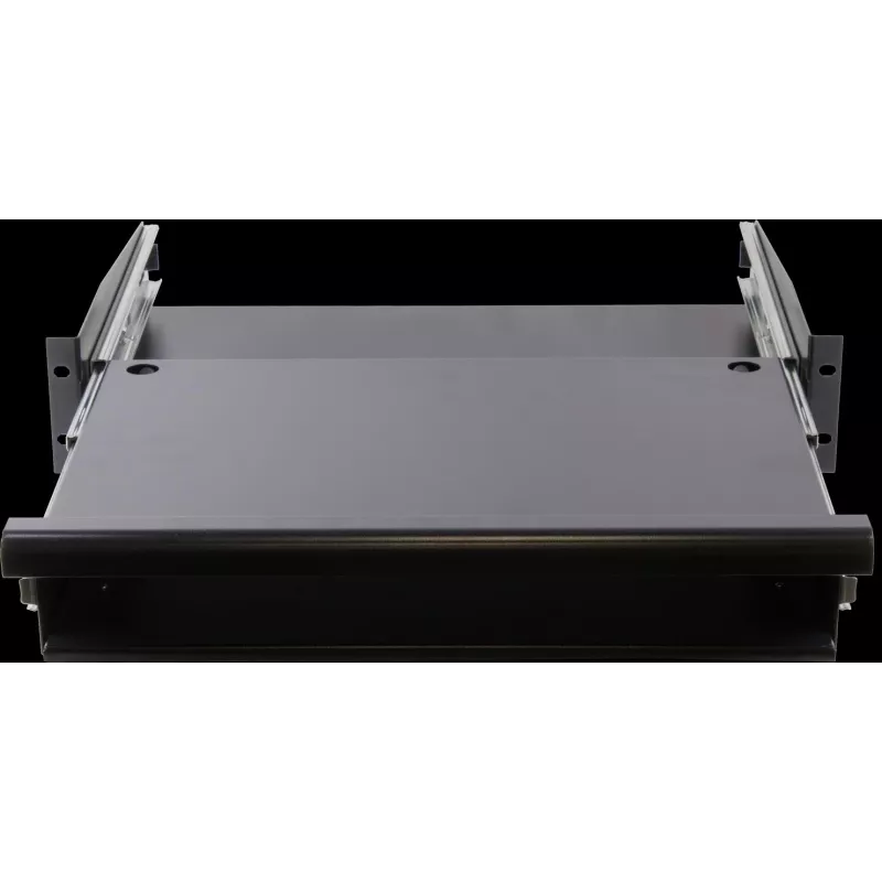Rockstable Unidade de gaveta para rack 2U 19 polegadas - aço de alta resistência - preto - aço laminado a frio SPCC - gaveta deslizante - 6,92 kg (RS19-TH02)