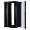 Rockstable Armário de servidor 32U 19 polegadas com porta de vidro - Armário de pé - 32U - 800 kg - fecho com chave - calhas de montagem - pés ajustáveis (RS19-8832)
