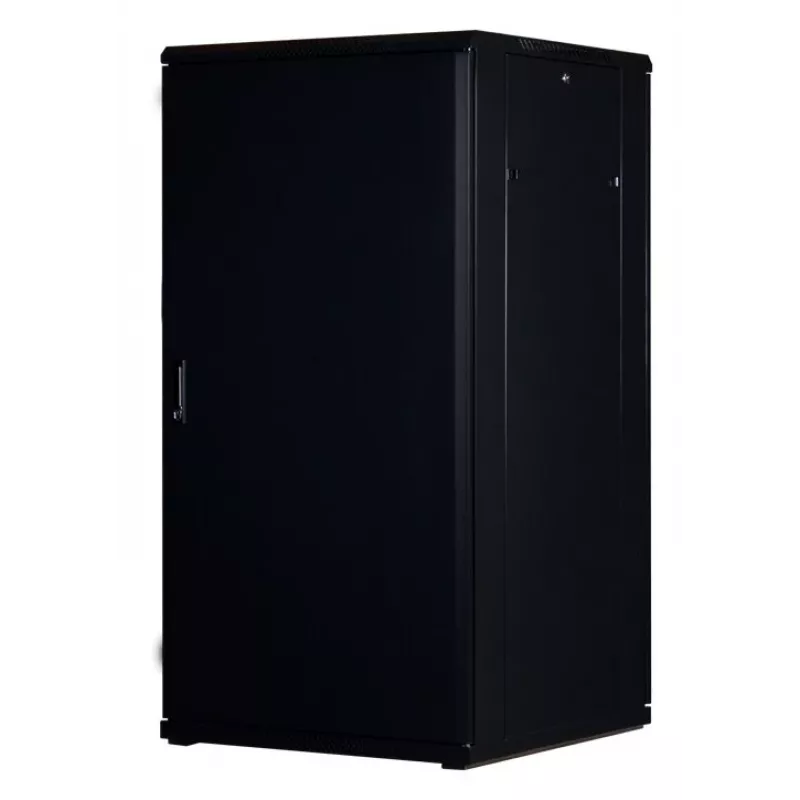 Rockstable Armário de servidor 32U 19 polegadas com porta de vidro - Armário de pé - 32U - 800 kg - fecho com chave - calhas de montagem - pés ajustáveis (RS19-8832)