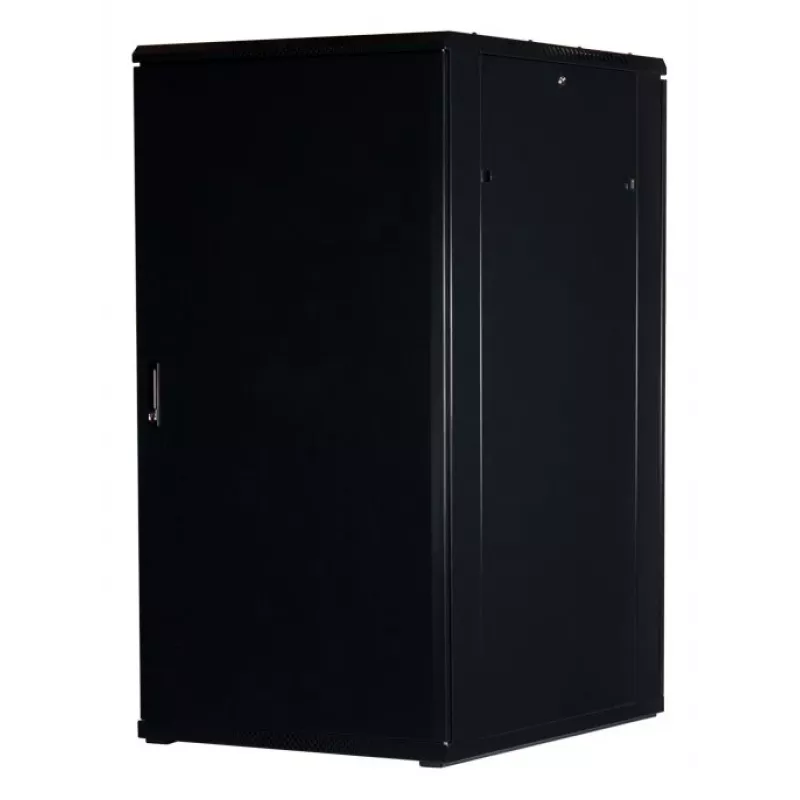Rockstable Armário de servidor 32U 19 polegadas com porta de vidro - Armário de pé - 32U - 800 kg - porta com fecho - calhas de montagem - pés ajustáveis (RS19-8032)