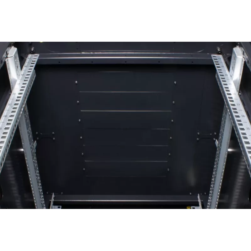 Rockstable Armário de rack de servidor 32U 19 polegadas com porta de vidro - estrutura autónoma - 32U - 800 kg - fecho com chave - calhas de montagem - pés ajustáveis (RS19-6832)