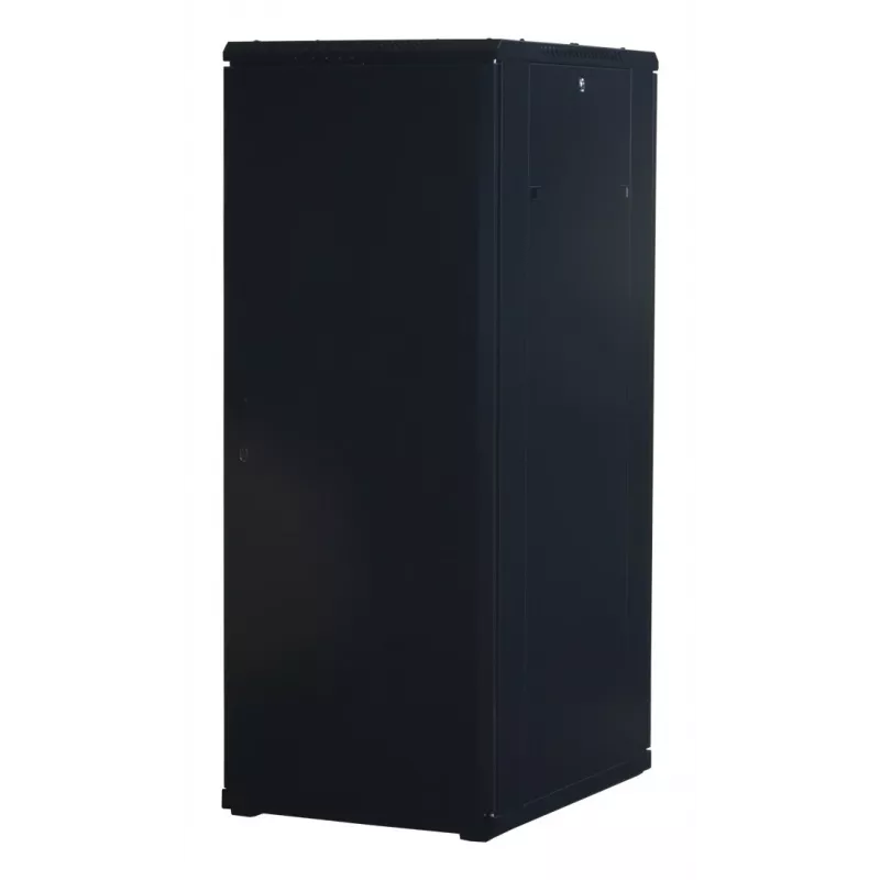 Rockstable Armário de rack de servidor 32U 19 polegadas com porta de vidro - estrutura autónoma - 32U - 800 kg - fecho com chave - calhas de montagem - pés ajustáveis (RS19-6832)