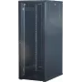 Rockstable Armário de rack de servidor 32U 19 polegadas com porta de vidro - estrutura autónoma - 32U - 800 kg - fecho com chave - calhas de montagem - pés ajustáveis (RS19-6832)