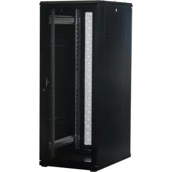 Rockstable Armário de servidor 32U 19 polegadas com portas de malha - Estrutura autónoma - 32U - 800 kg - fecho - calhas de montagem - pés ajustáveis (RS19-6832PP)