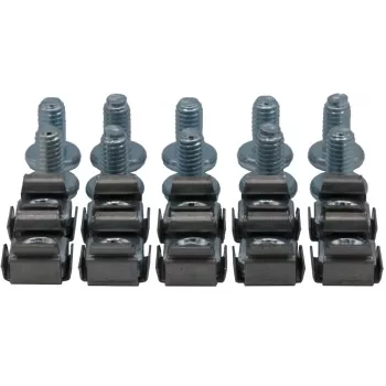 Rockstable conjunto de parafusos de cabeça cilíndrica sextavada interior M6 - montagem em rack - prateado - 10 unid. (RS19-M612)