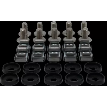 Rockstable Conjunto de parafusos Phillips M6 - Montagem em rack - Prateado - 10 unid. (RS19-M611)
