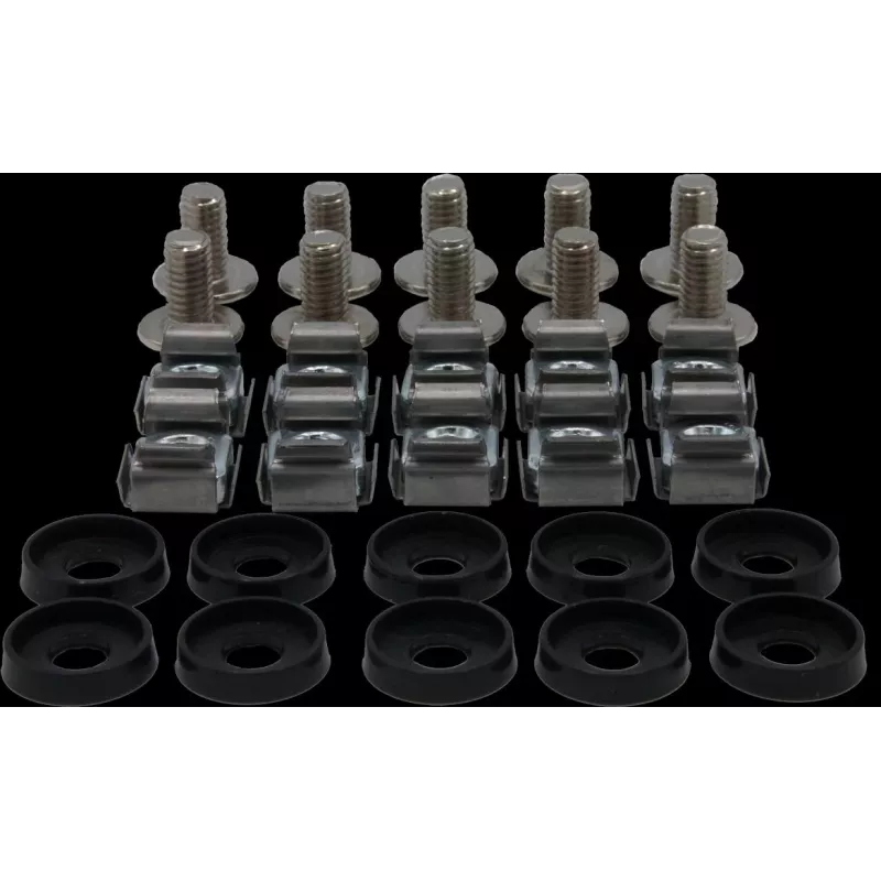 Rockstable Conjunto de parafusos Phillips M6 - Montagem em rack - Prateado - 10 unid. (RS19-M611)