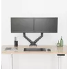 Rockstable RS-MM007 Suporte avançado para dois monitores - Aperto / Passagem - 13 kg - 15-27 polegadas - 100x100 mm - Preto