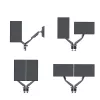 Rockstable RS-MM011B Suporte de secretária profissional para monitor duplo - Grampo/parafuso - 16 kg - 15-32 polegadas - 100x100 mm - Preto