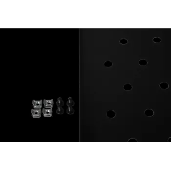 Rockstable RS19-FH612 Prateleira para rack 1U - Preto - Aço - Capacidade de carga 60 kg - Perfurada oval