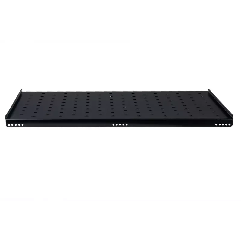 Rockstable RS19-FH612 Prateleira para rack 1U - Preto - Aço - Capacidade de carga 60 kg - Perfurada oval