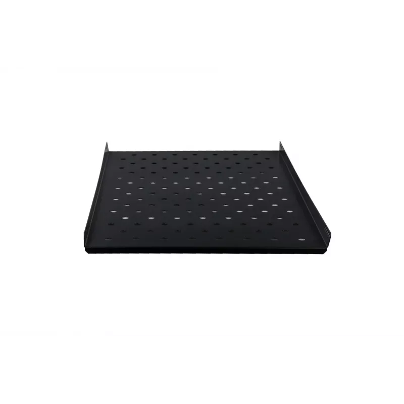 Rockstable RS19-FH612 Prateleira para rack 1U - Preto - Aço - Capacidade de carga 60 kg - Perfurada oval