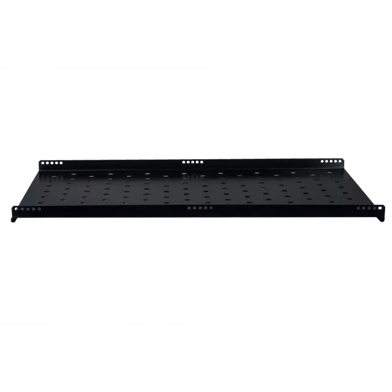 Rockstable RS19-FH612 Prateleira para rack 1U - Preto - Aço - Capacidade de carga 60 kg - Perfurada oval