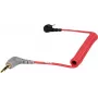 Cabo de microfone Rode SC7 - ficha TRS 3,5 mm para ficha TRRS 3,5 mm - 17 cm - blindado - vermelho