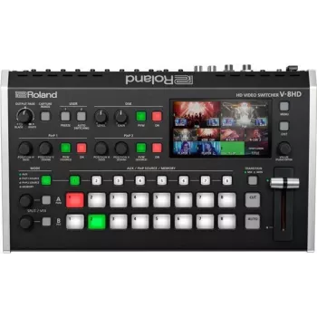 Switcher de vídeo HDMI de 8 canais Roland V-8HD com misturador de áudio - preto 420961A38