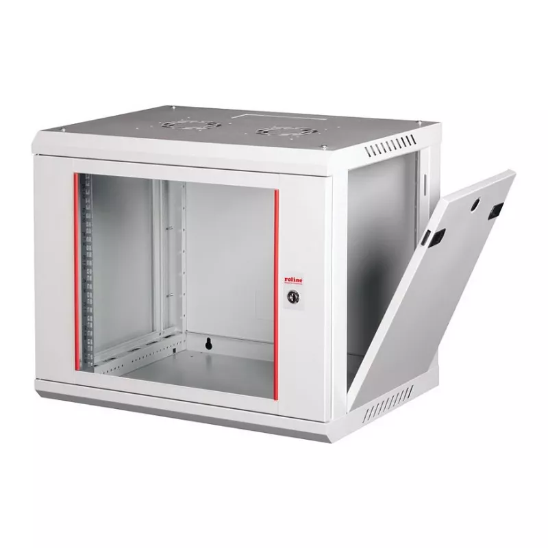 ROLINE Armário de parede de 19 polegadas Basic Plus 9U, 600x450 mm (LxP), Cinzento