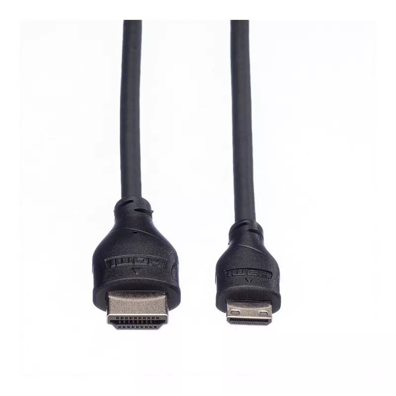 Cabo ROLINE HDMI High Speed com Ethernet, HDMI tipo A macho para Mini HDMI macho, 2 m, 11.04.5580