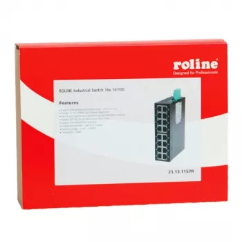 Switch Industrial Fast Ethernet ROLINE, 16x RJ-45, não gerido